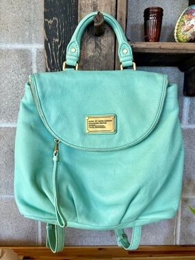 MARC BY MARC JACOBS Tiffany Blue Leather Backpack Bag